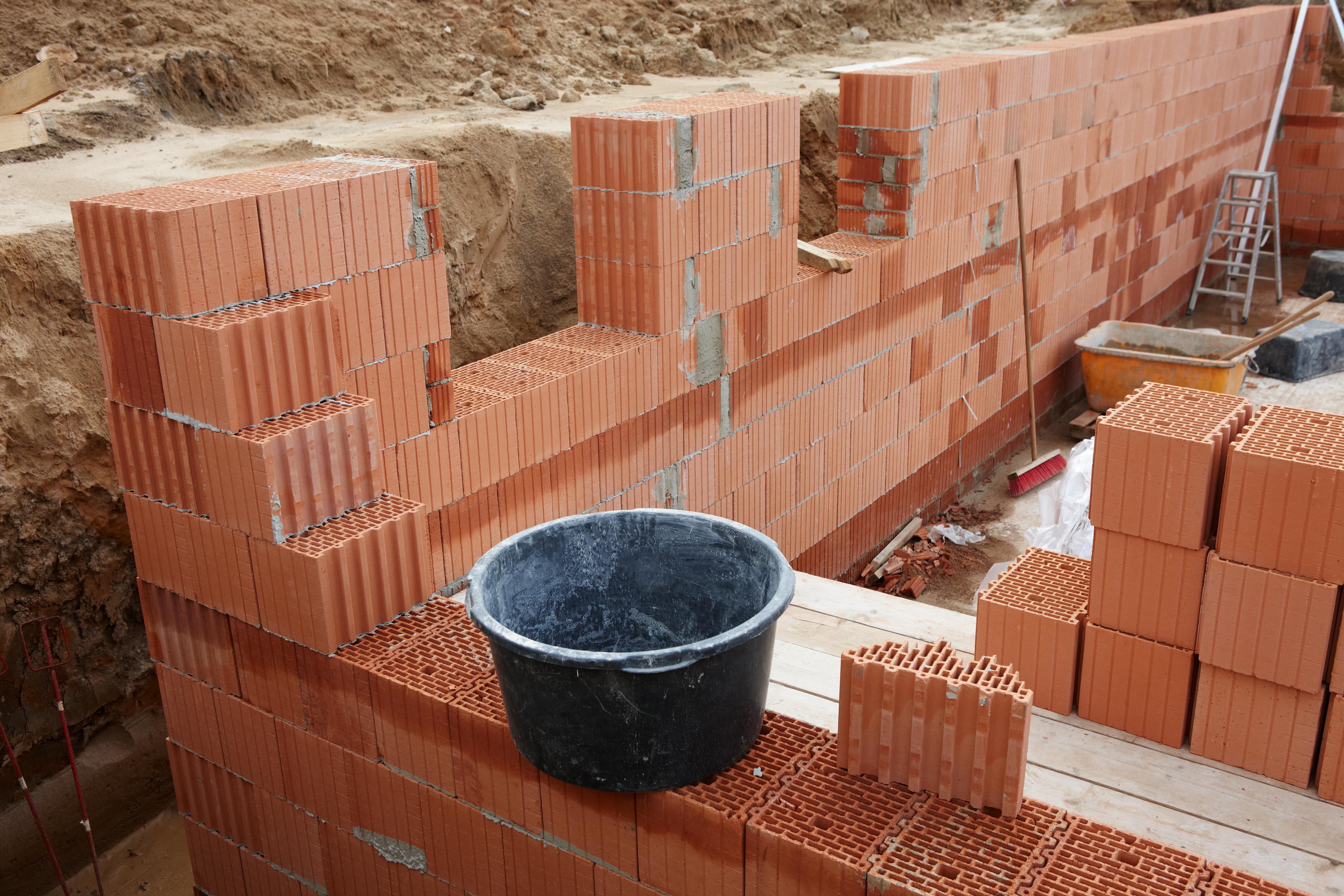 Baustelle beim Hausbau Baustelle beim Hausbau